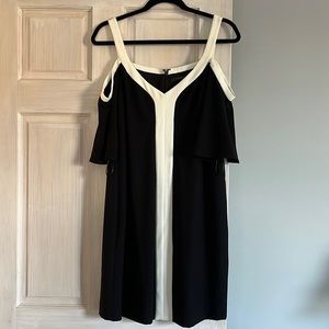 NWOT Cynthia Steffe Size 8 Black Dress w/White Trim